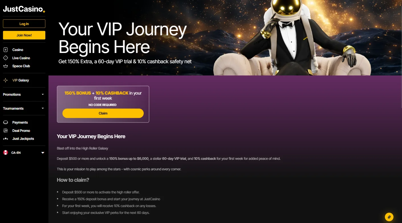 How to Get Bonus in JustCasino