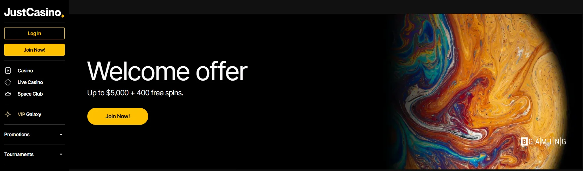 JustCasino Welcome Bonus